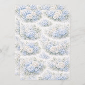 SoftBlue Floral Pattern Elegant Romantic Botanical Kaart (Voorkant / Achterkant)