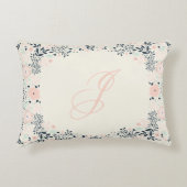 Softest Monogram | Floral Personal Custom Accent Kussen (Voorkant)
