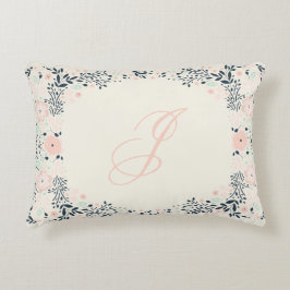 Softest Monogram | Floral Personal Custom Accent Kussen