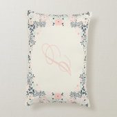 Softest Monogram | Floral Personal Custom Accent Kussen (Achterkant (Verticaal))