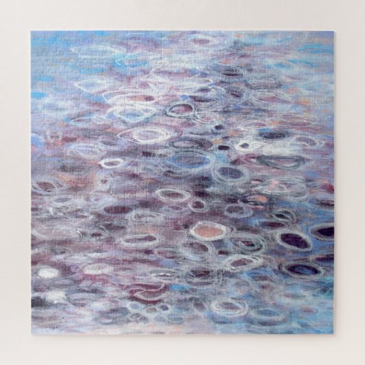 Softest Serenade - Paarse Abstracte cirkels Kunst Legpuzzel (Verticaal)