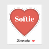 Softie Heart Sticker - Herkenbare Mood Sticker (Vel)