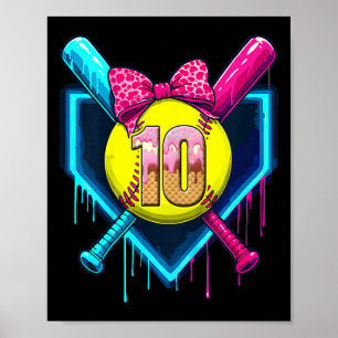 Softll 10 jaar oude ijsdruppel 10e verjaardag G Poster