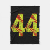 Softll #44 Fastpitch Softll Mom Number 44 Player  Fleece Deken (Voorkant)