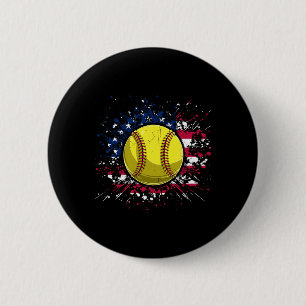 Softll 4 juli mannen VS Amerikaanse vlag vintage S Ronde Button 5,7 Cm