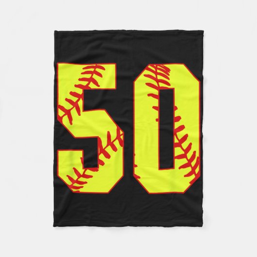 Softll #50 Fast Pitch Love Softll Mom Favorite Pla Fleece Deken (Voorkant)