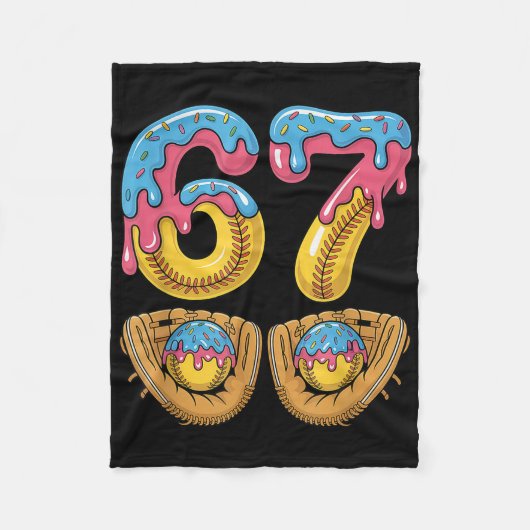 Softll 67 - Ijs druppel 67 Meme Grappige Speler Fleece Deken (Voorkant)
