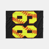 Softll #68 Fast Pitch Love Softll Mom Favorite Pla Fleece Deken (Voorkant (Horizontaal))