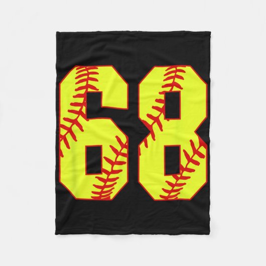 Softll #68 Fast Pitch Love Softll Mom Favorite Pla Fleece Deken (Voorkant)