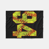 Softll #94 Fastpitch Softll Mom Number 94 Player  Fleece Deken (Voorkant (Horizontaal))