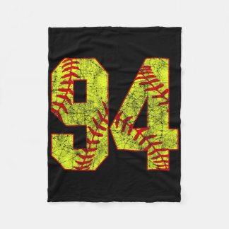 Softll #94 Fastpitch Softll Mom Number 94 Player  Fleece Deken