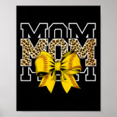 Softll Bow Women For Softll Leopard Mom Mothers Da Poster (Voorkant)