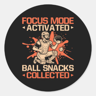 Softll Catcher Focusmodus geactiveerd Softll Mam Ronde Sticker