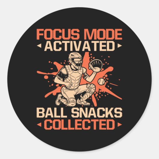 Softll Catcher Focusmodus geactiveerd Softll Mam Ronde Sticker (Voorkant)