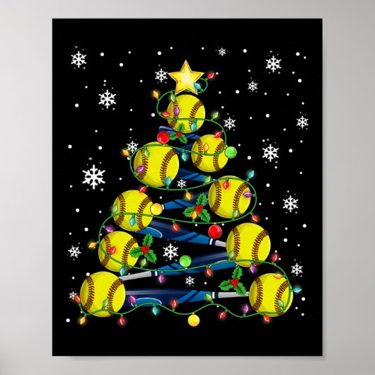 Softll Christmas Tree Merry Christmas Pajamas Men Poster (Voorkant)