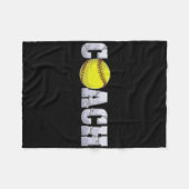 Softll Coach Coaching Istant Coach Softll Team Men Fleece Deken (Voorkant (Horizontaal))