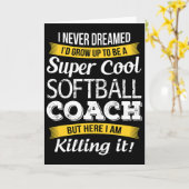Softll Coach Shirt Bedankt Waardering Grappig Gi Kaart (Gele Bloem)
