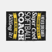 Softll Coach T-shirt Bedankt Waardering Grappig Gi Fleece Deken (Voorkant (Horizontaal))