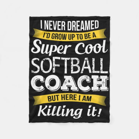 Softll Coach T-shirt Bedankt Waardering Grappig Gi Fleece Deken (Voorkant)