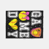 Softll Coquette Bow Softll Mom Game Day Softll Mam Fleece Deken (Voorkant (Horizontaal))