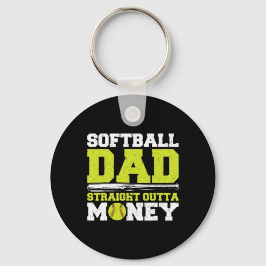 Softll Dad Straight Out Geld Grappig Sleutelhanger (Voorkant)