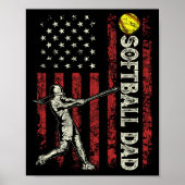 Softll Dad US Flag Cadeaus voor Dad Mannen Patriot Poster (Voorkant)