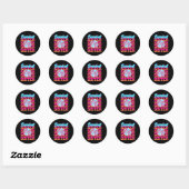 Softll Drip Zus Ijs Drip Softll Meisjes Gam Ronde Sticker (Vel)