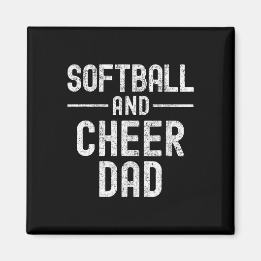 Softll En Cheer Papa Cheerleading  Magneet (Voorkant)