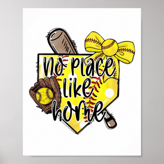 Softll Geen Plaats Als Thuis Grappige Sport Moeder Poster (Voorkant)