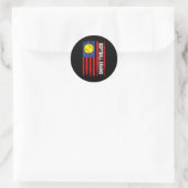 Softll Grams Amerikaanse Vlag Grappige Softll Spel Ronde Sticker (Tas)