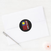 Softll Grams Amerikaanse Vlag Grappige Softll Spel Ronde Sticker (Envelop)