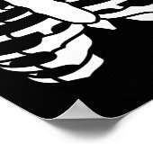 Softll Heart Inside Ribs Skeleton Halloween Kostuu Poster (Hoek)