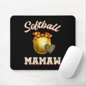 Softll Mamaw Leopard Heart Fans Moederdag Gift Muismat (Met muis)