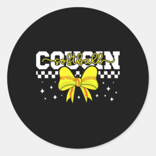 Softll neef Coquette neef van een Softll speler C Ronde Sticker