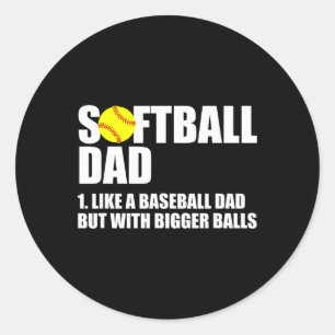 Softll Papa Definitie Grappig Ronde Sticker