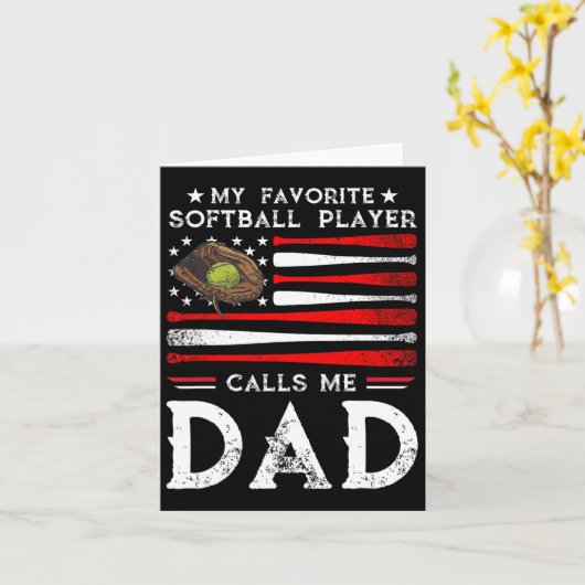 Softll Papa Mijn Favoriete Softll Speler Noemt Me  Kaart (Gele Bloem)