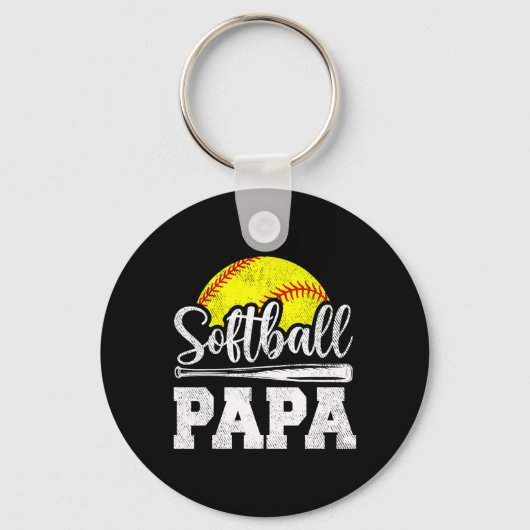 Softll Papa Softll Speler Speldag Vader &#; s Dag Sleutelhanger (Voorkant)
