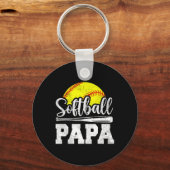 Softll Papa Softll Speler Speldag Vader &#; s Dag Sleutelhanger (Voorkant)