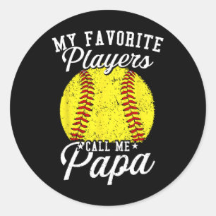 Softll-pappies Mijn favoriete Softll-speler noemt  Ronde Sticker
