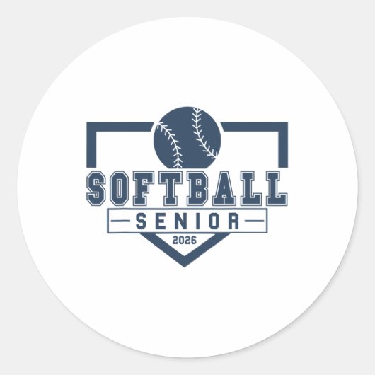 Softll Senior Night Softll Senior 2026 Afstuderen Ronde Sticker (Voorkant)