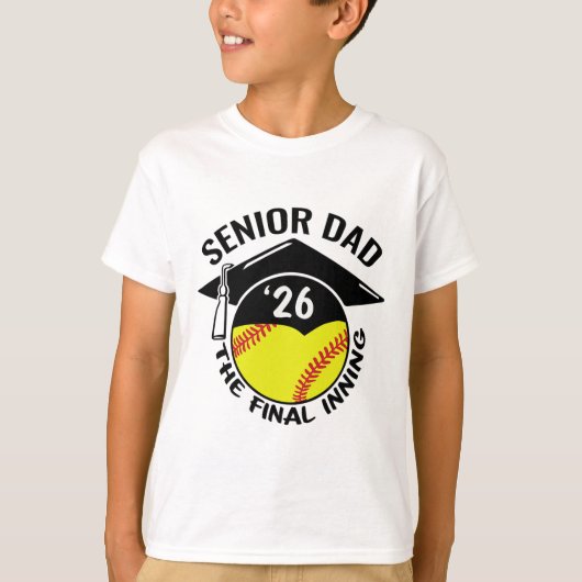 Softll Senior Papa 2026 De Laatste Inning  T-shirt (Voorkant)