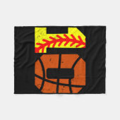 Softll Sketll Nummer 10 Jersey Grappige 10e Verjaa Fleece Deken (Voorkant (Horizontaal))