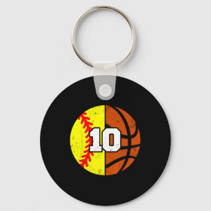 Softll Sketll Nummer 10 Jersey Grappige 10e Verjaa Sleutelhanger
