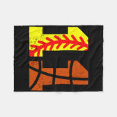 Softll Sketll Nummer 11 Jersey Grappige 11e Verjaa Fleece Deken (Voorkant (Horizontaal))