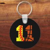 Softll Sketll Nummer 11 Jersey Grappige 11e Verjaa Sleutelhanger (Voorkant)