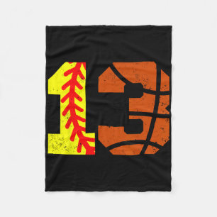Softll Sketll Nummer 13 Jersey Grappige 13e Verjaa Fleece Deken