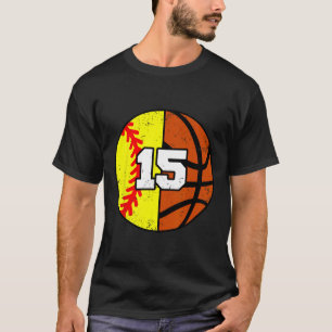 Softll Sketll Nummer 15 Jersey Grappige 15e Verjaa T-shirt