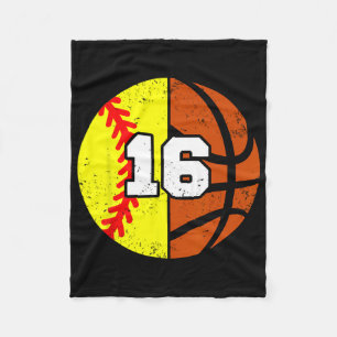 Softll Sketll Nummer 16 Jersey Grappige 16e Verjaa Fleece Deken