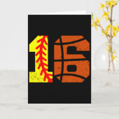 Softll Sketll Nummer 16 Jersey Grappige 16e Verjaa Kaart (Gele Bloem)