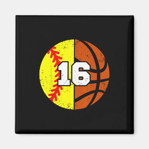 Softll Sketll Nummer 16 Jersey Grappige 16e Verjaa Magneet